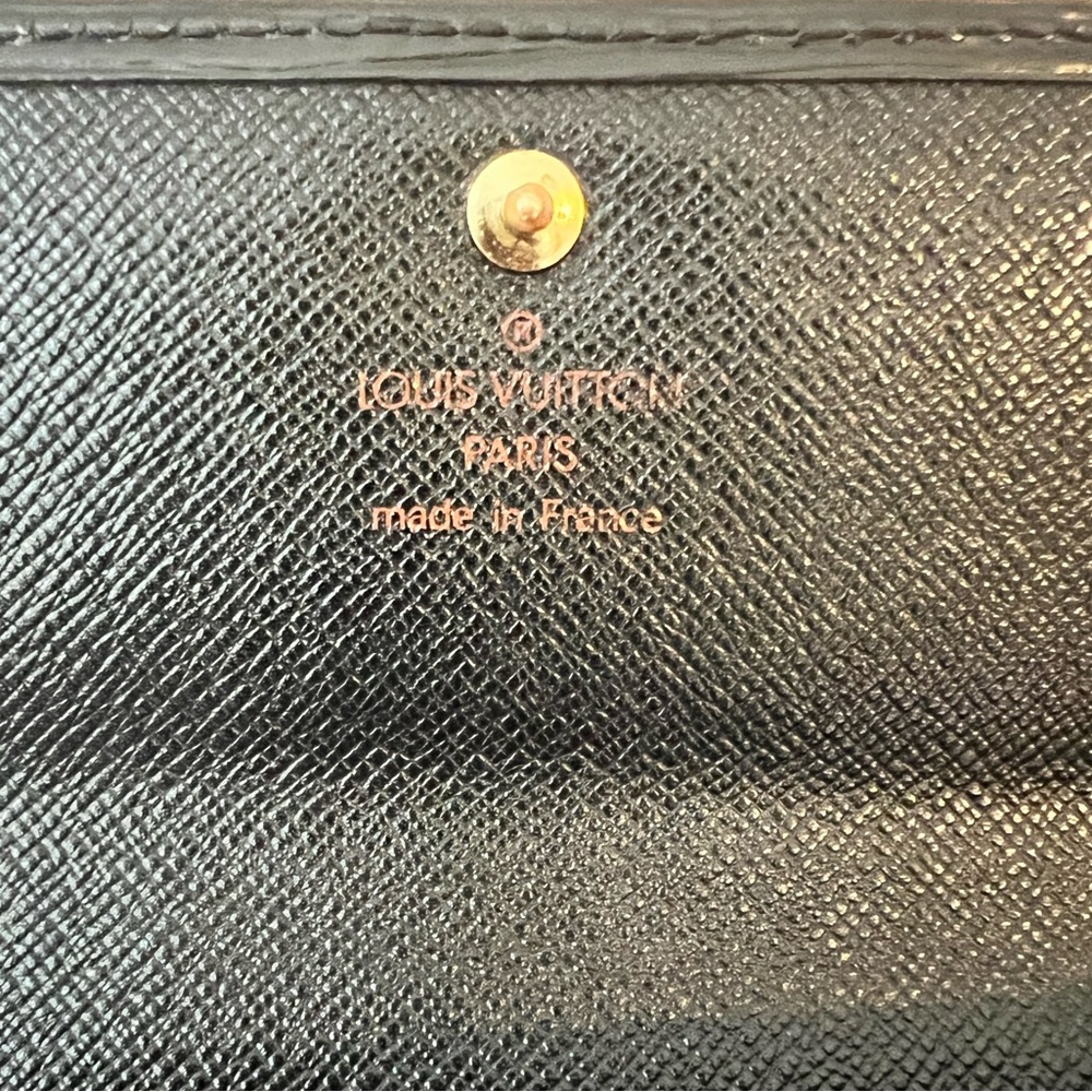 SOLD. Louis Vuitton Black Epi Sarah wallet - Picture 6 of 9